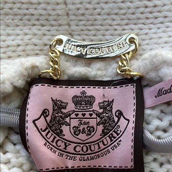 Juicy Couture Cream Cable Knit Cardigan Sweater - Picture 10 of 11